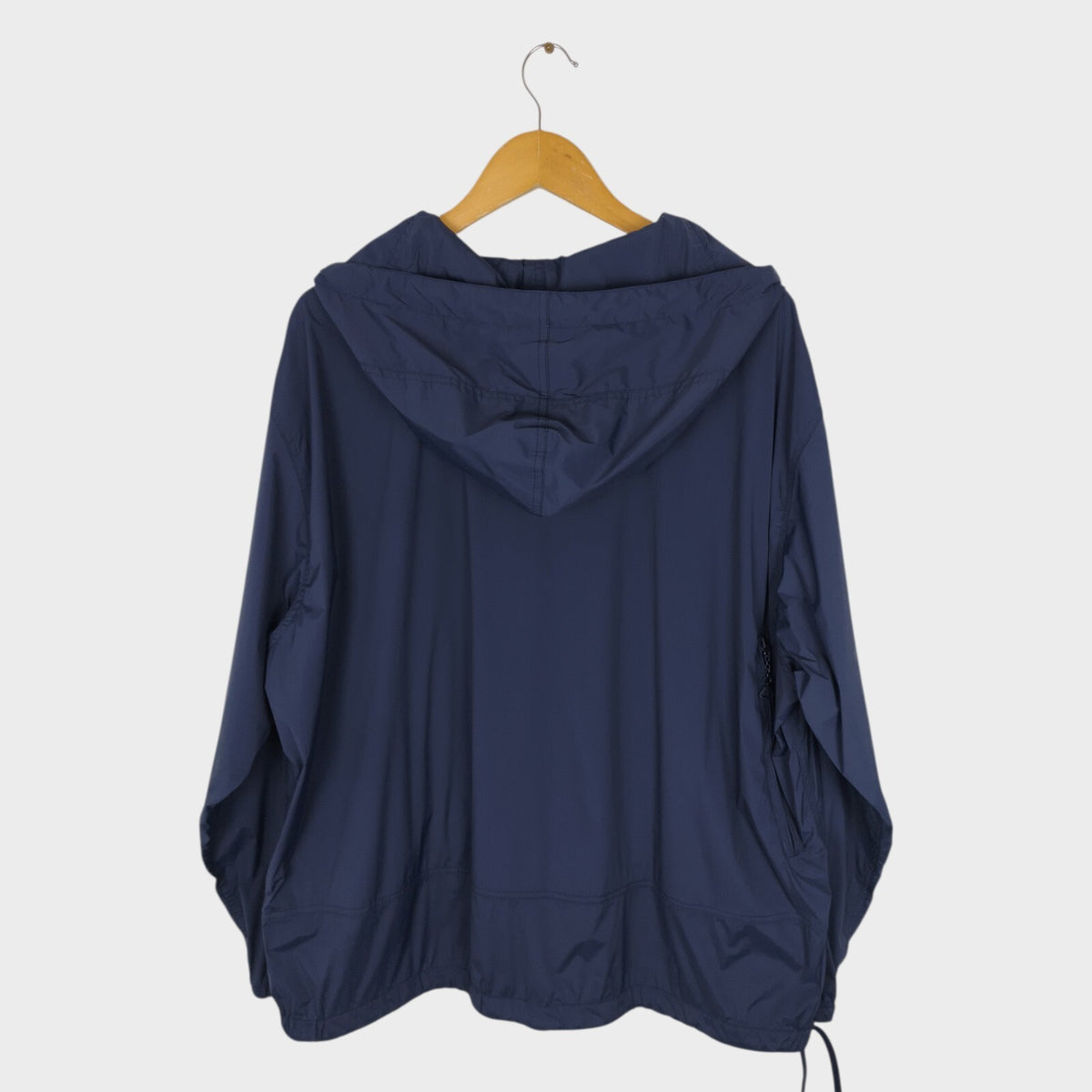 BEAMS PLUS Men's Navy Blue Oversized Fit Smock Anorak Parka Jacket