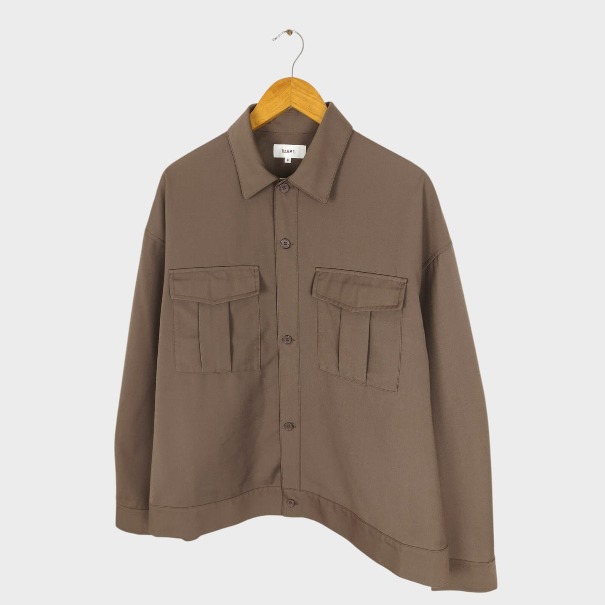 BEAMS Men's Taupe Relaxed Fit Blouson Jacket