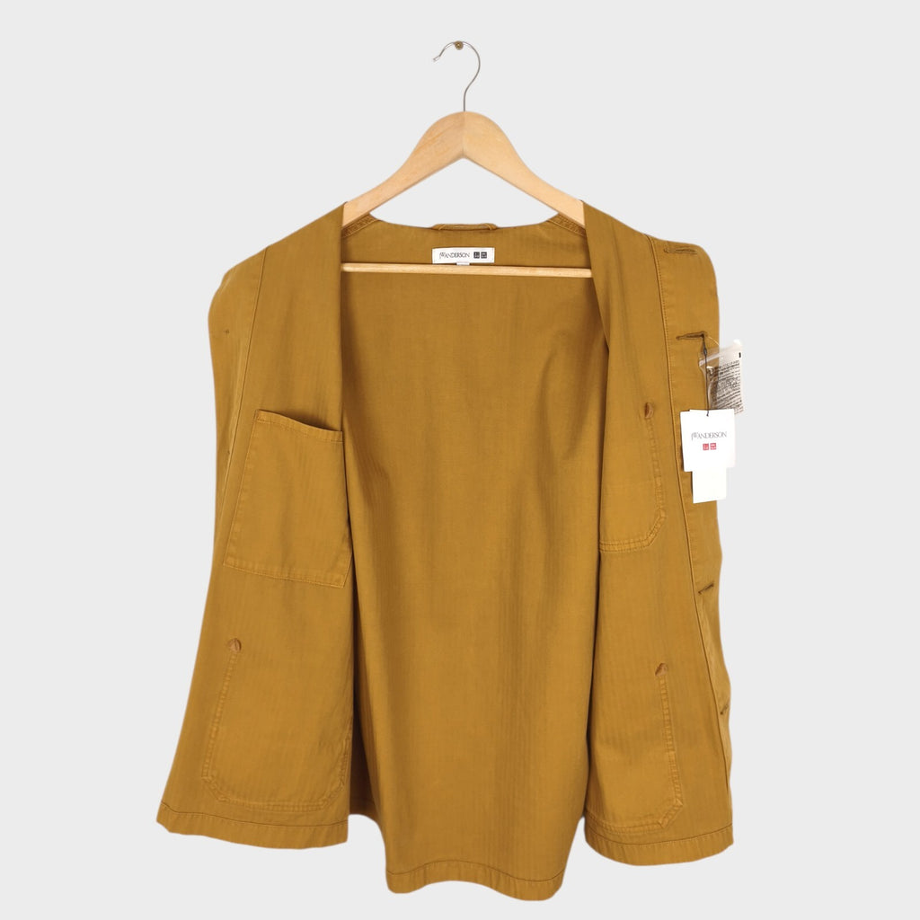 JW ANDERSON x UNIQLO Men's Washed Brown Embroidered Logo Chore Jacket