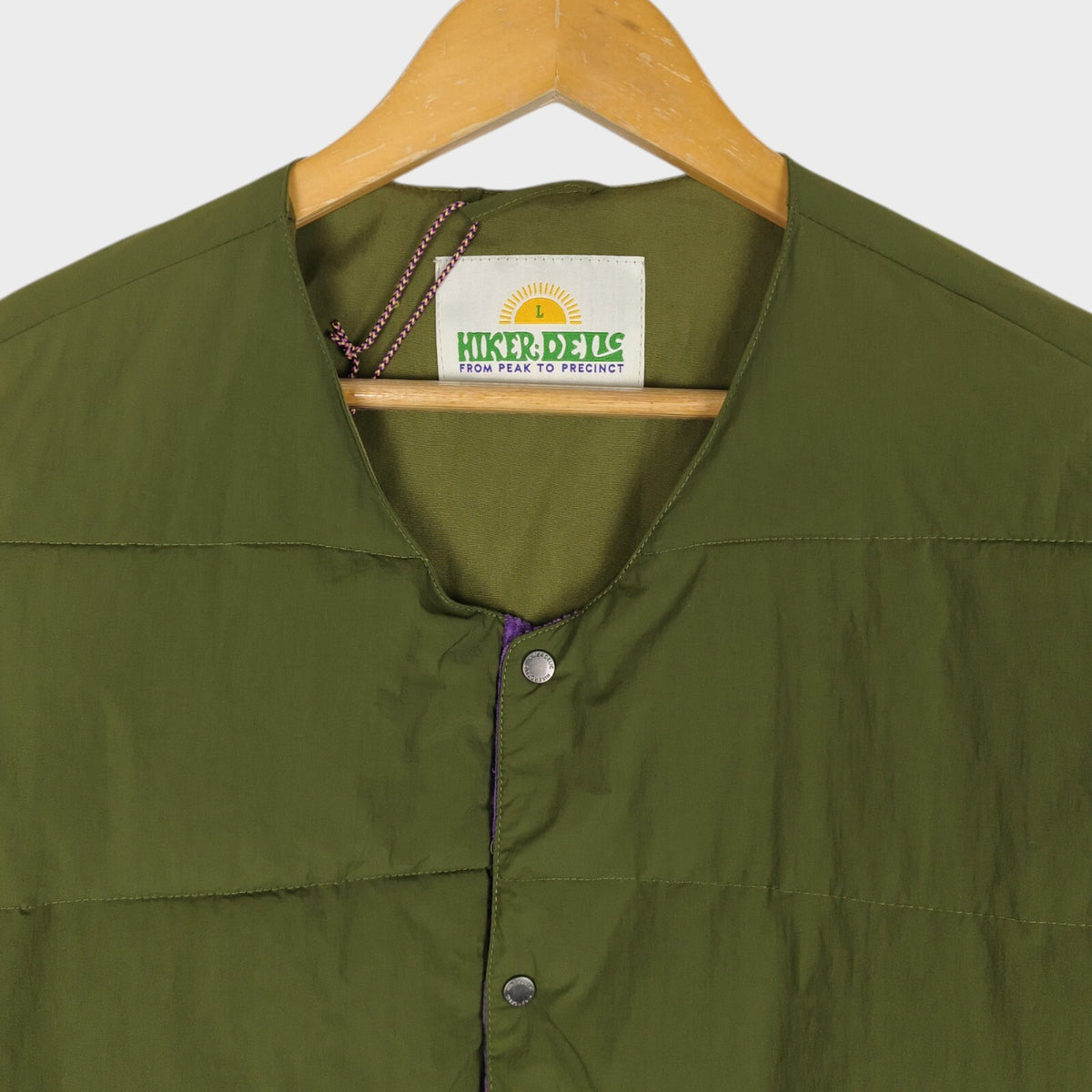 HIKERDELIC Men's Green Quilted Liner Puffer Jacket