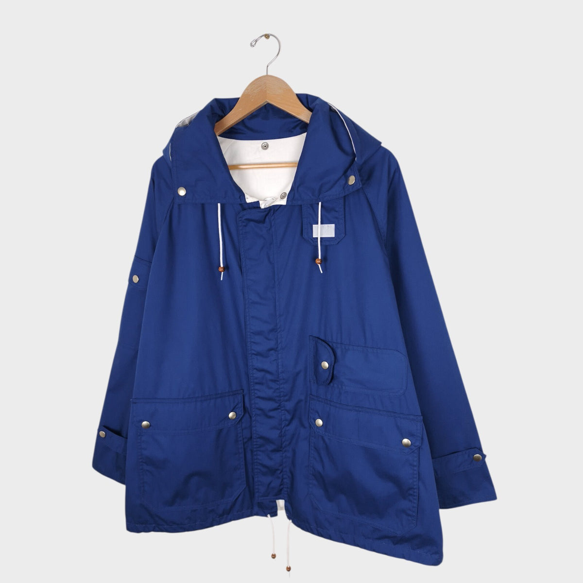 BEAMS PLUS Men's Blue 3 Layer Sailing Parka Jacket