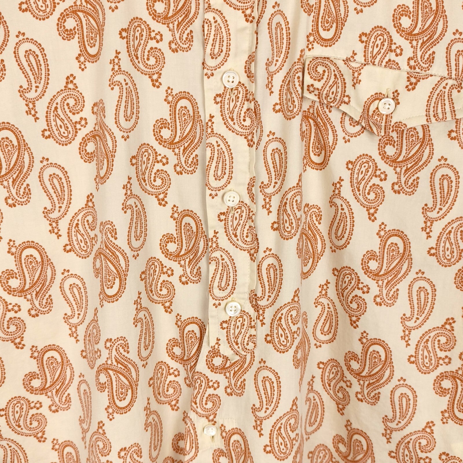 SOUNDMAN Men's Made in Japan Paisley Print Short Sleeved Shirt
