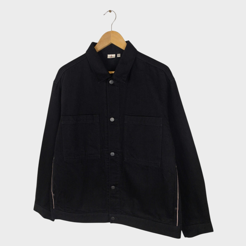 EDIFICE Men's Made in Japan Black Selvedge Denim Jacket