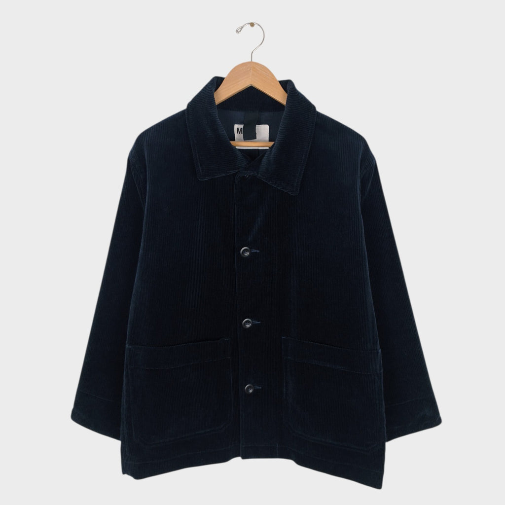 MHL MARGARET HOWELL Men's Navy Blue Heavyweight Corduroy Chore Jacket