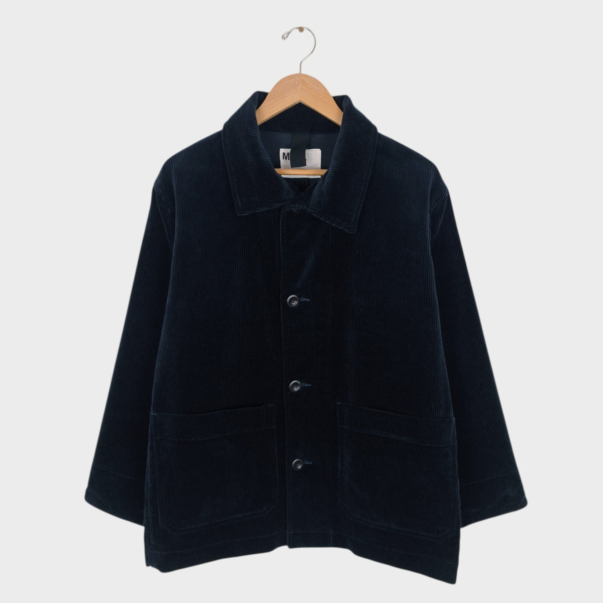MHL MARGARET HOWELL Men's Navy Blue Heavyweight Corduroy Chore Jacket