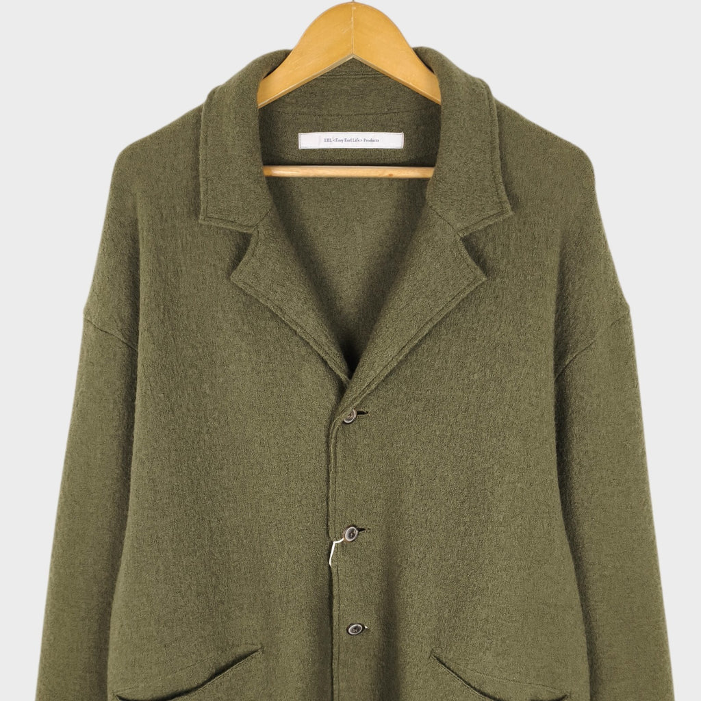 EEL PRODUCTS Men's Made in Japan 100% Wool Oversized Reading Coat