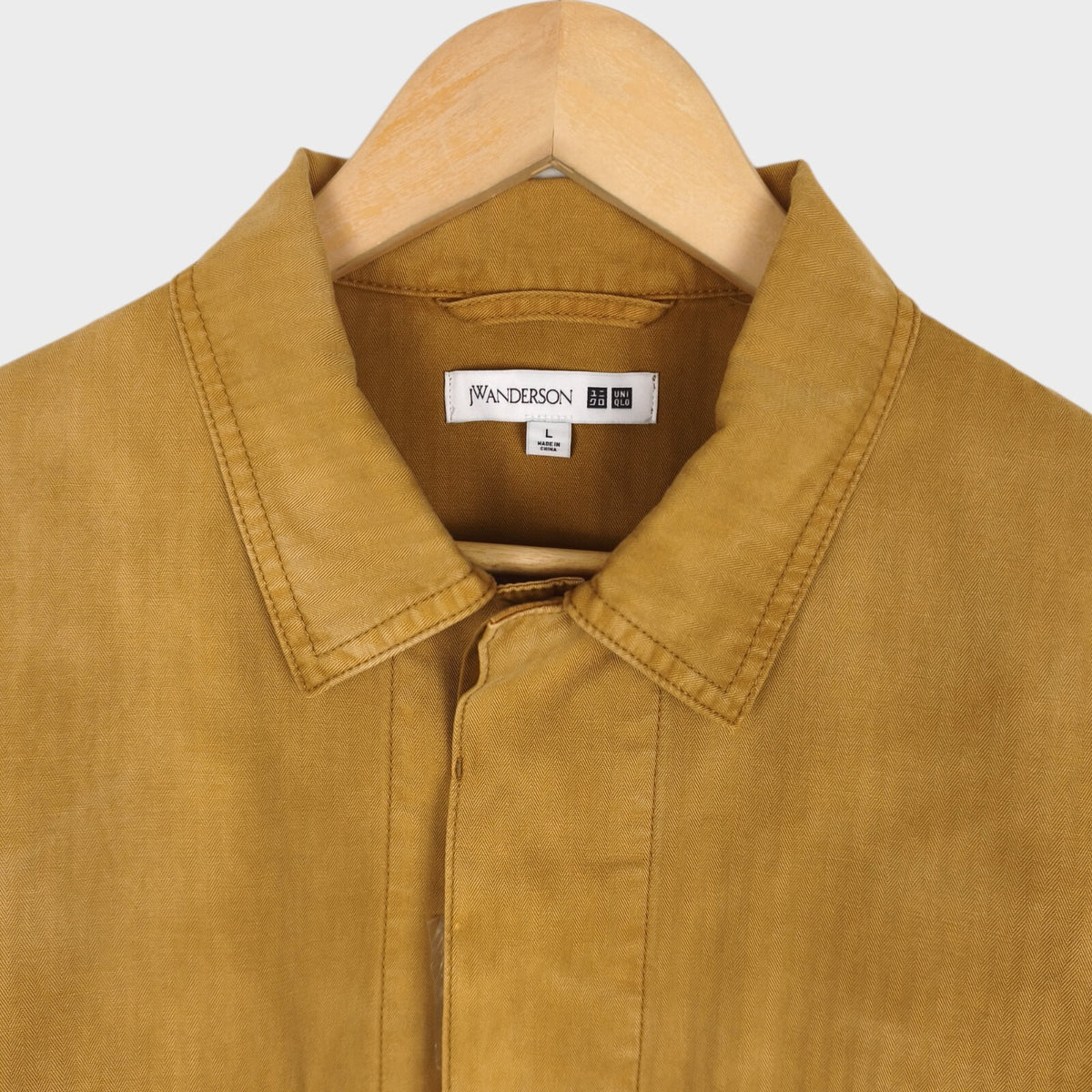 JW ANDERSON x UNIQLO Men's Washed Brown Embroidered Logo Chore Jacket