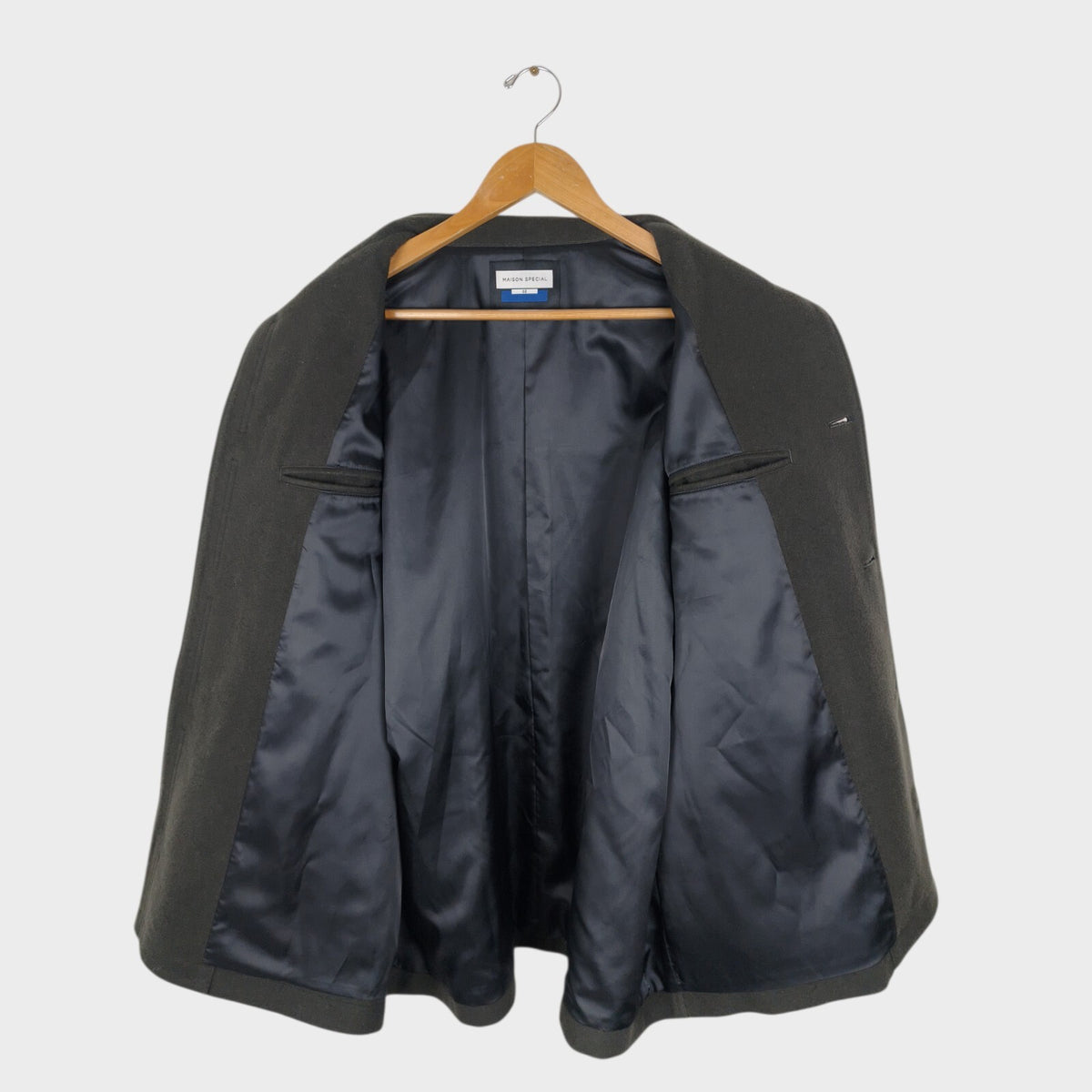 MAISON SPECIAL Japan Men's Grey 100% Wool Military Utility Jacket