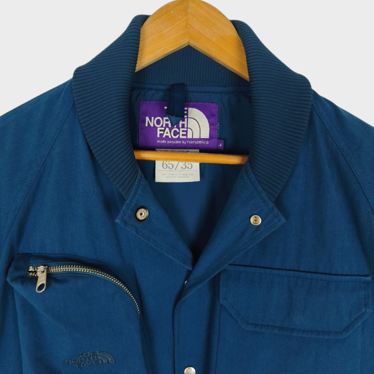 THE NORTH FACE PURPLE LABEL x NANAMICA Men's Blue Waterproof 65/35 Field Jacket