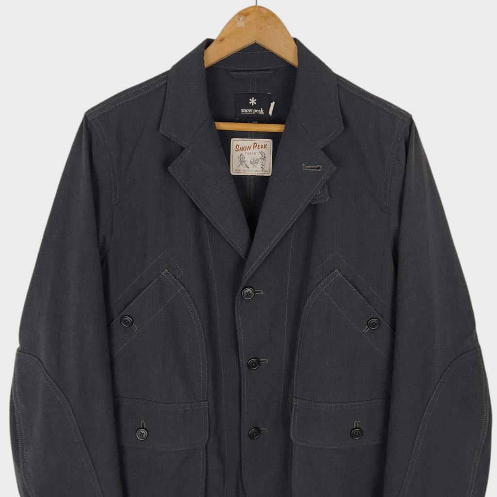 SNOW PEAK Men's Dark Grey Made in Japan Takibi Hunting Chore Jacket