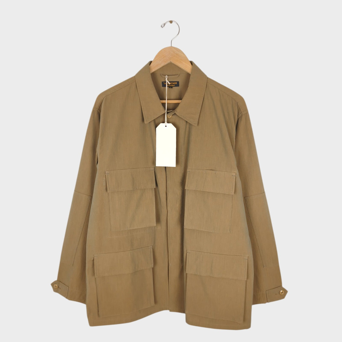 A VONTADE Men's Made in Japan Beige B.D.U. Military Field Jacket