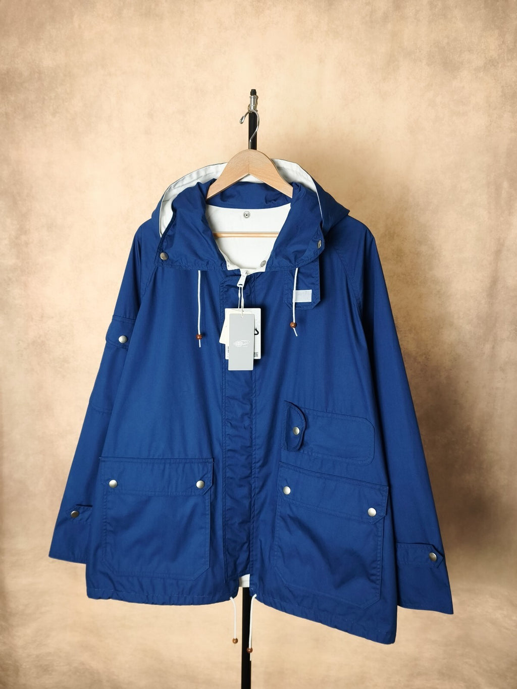 BEAMS PLUS Men's Blue 3 Layer Sailing Parka Jacket