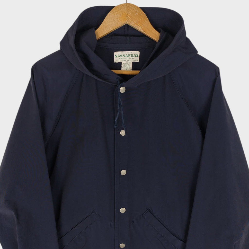 SASSAFRAS Men's Made in Japan Navy Blue 60/40 Cotton Nylon Bud Breaker Jacket