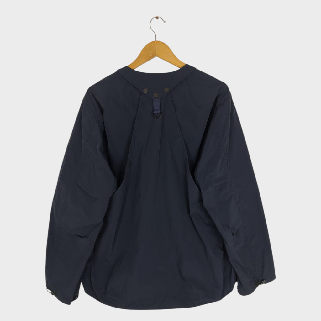 NORBIT BY HIROSHI NOZAWA Men's Navy Blue Nylon Utility Field Parka Jacket