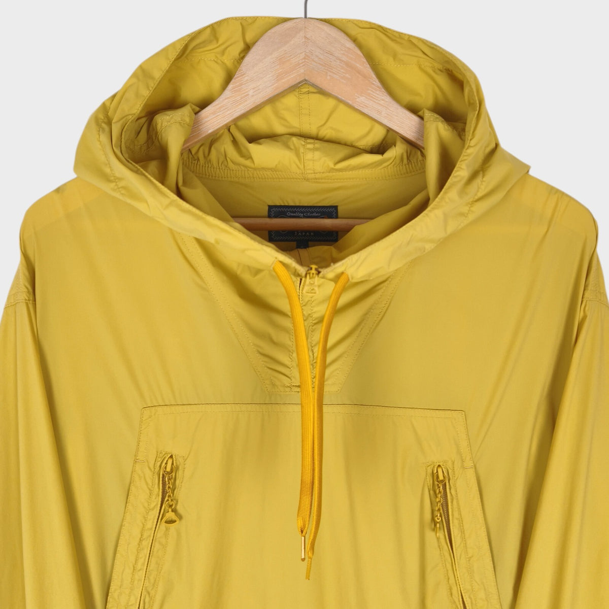 BEAMS PLUS Men's Yellow Oversized Fit Smock Anorak Parka Jacket