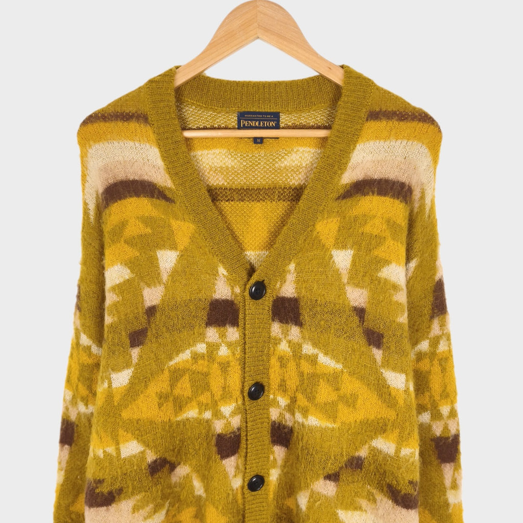 PENDLETON Men's Navajo Mohair Wool Blend Shaggy Cardigan