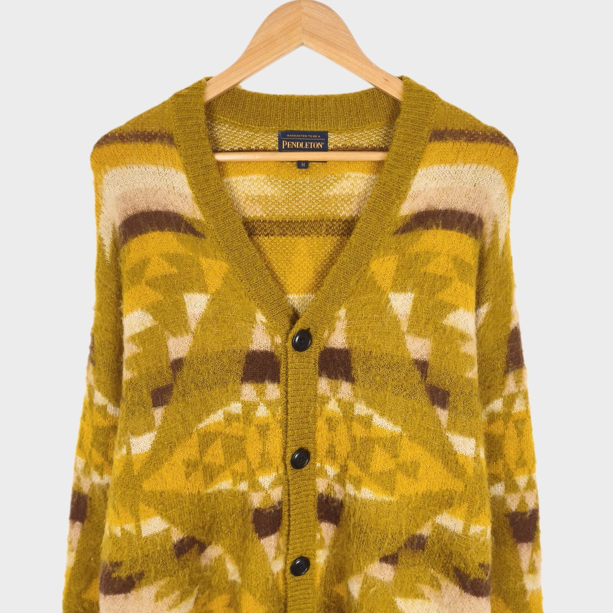 PENDLETON Men's Navajo Mohair Wool Blend Shaggy Cardigan