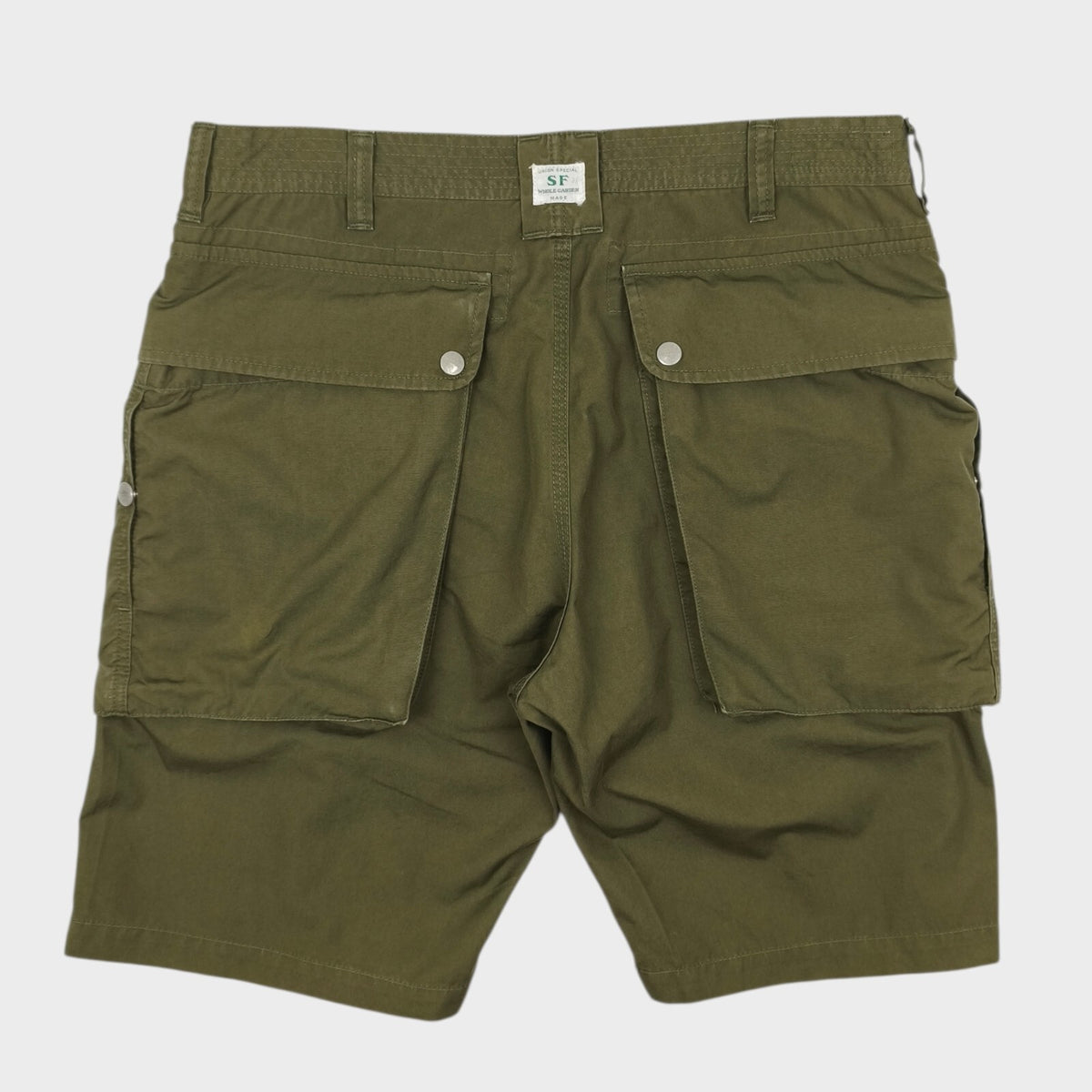 SASSAFRAS Men's Made in Japan Olive Green Cargo Shorts