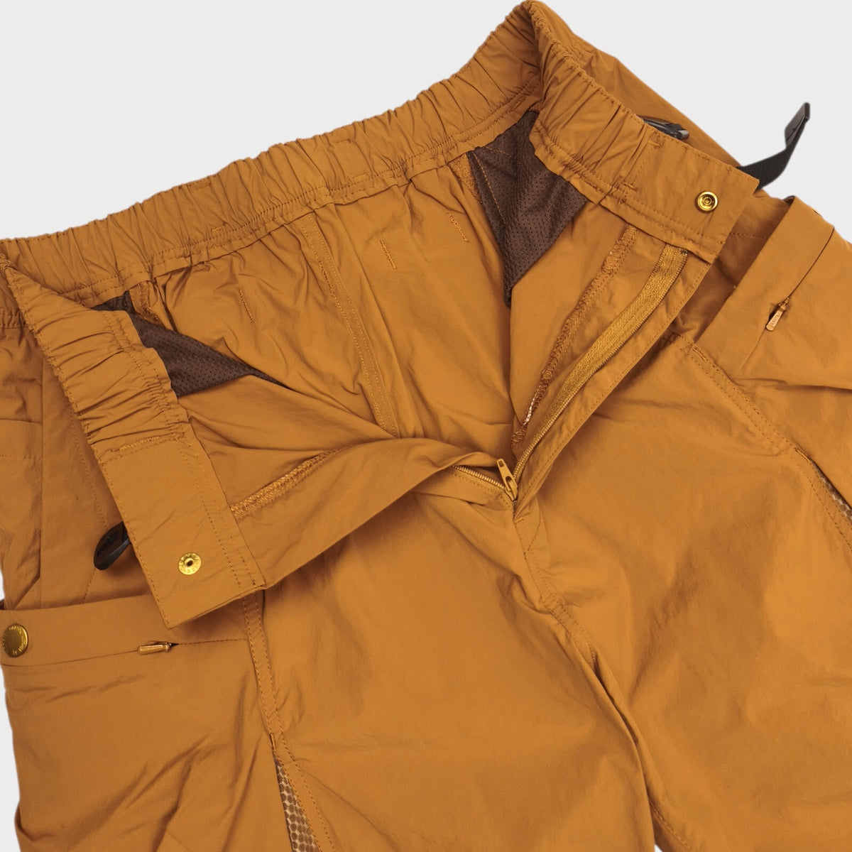 NORBIT BY HIROSHI NOZAWA Men's Orange Nylon Cargo Shorts