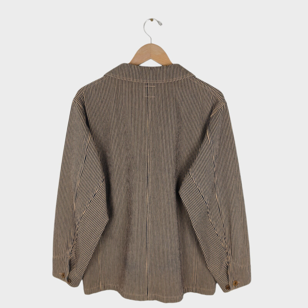 AT-DIRTY Men's Hickory Striped Made in Japan Chore Jacket