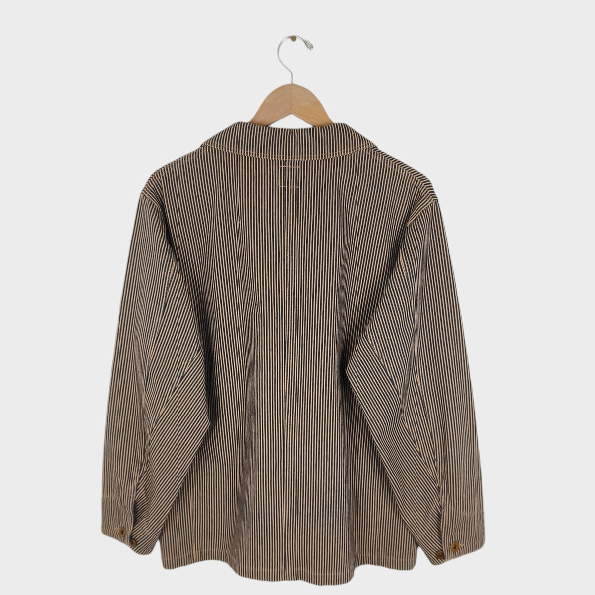 AT-DIRTY Men's Hickory Striped Made in Japan Chore Jacket