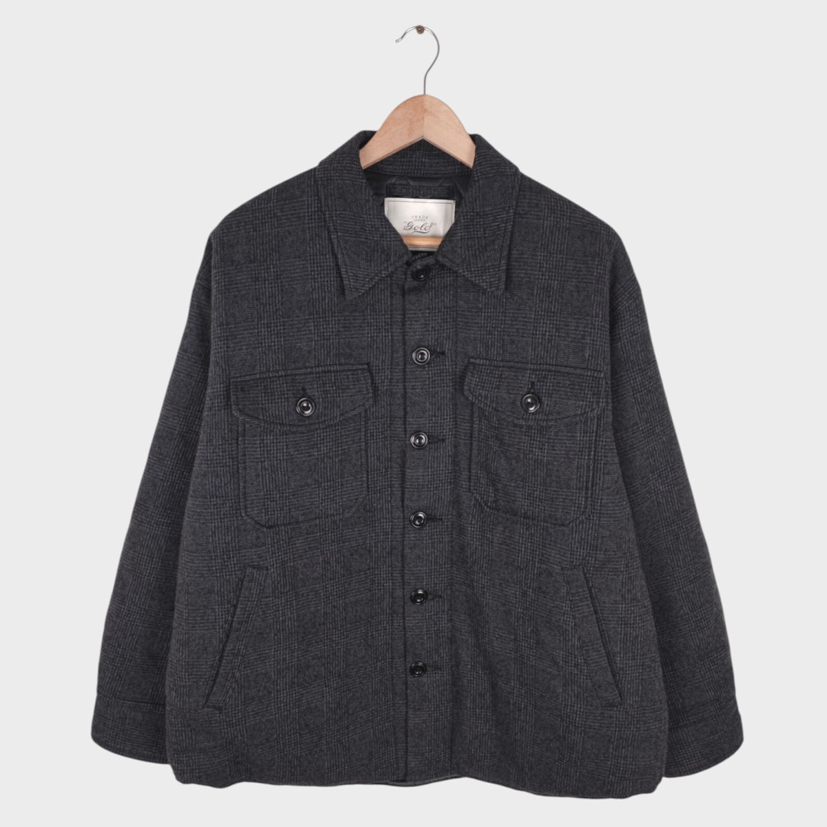 GOLD by Toyo Enterprise Men's Made in Japan Checked Cotton Wool Padded Jacket