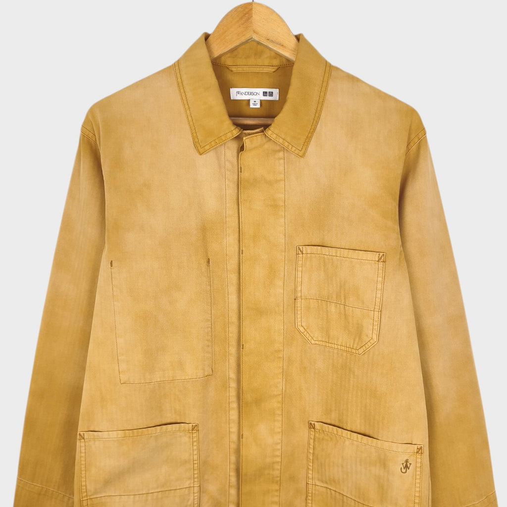 J.W. ANDERSON x UNIQLO Men's Washed Brown Embroidered Logo Chore Jacket