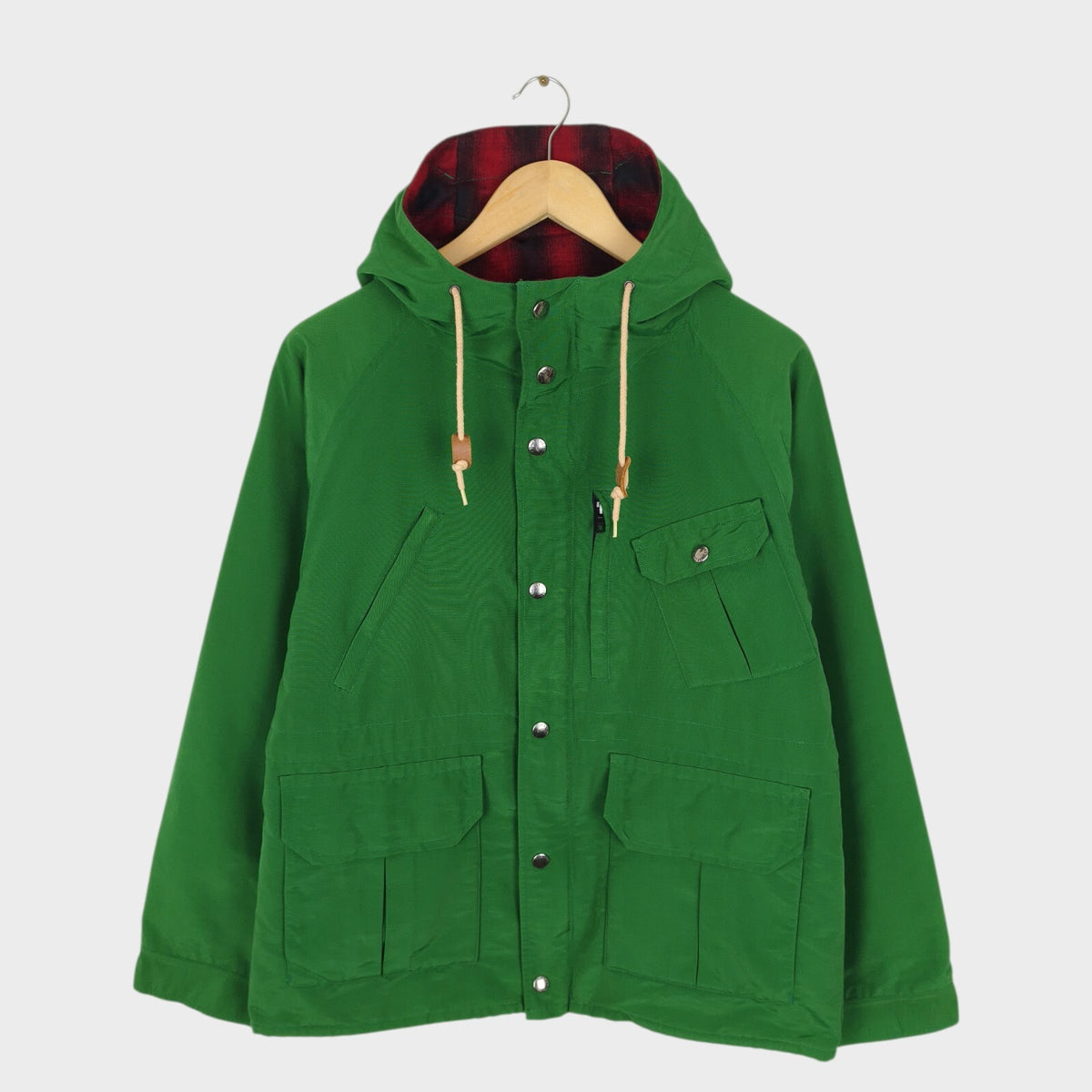SUGAR CANE Men's Green 70/30 Cotton Nylon Wool Blend Lined Mountain Parka Jacket