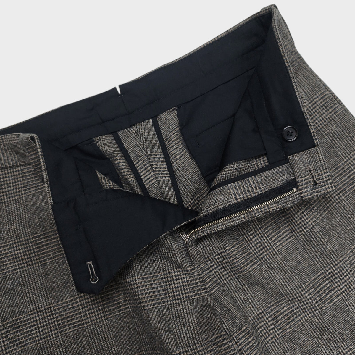 MARGARET HOWELL Men's Fox Brothers Grey Glen Check 100% Wool Trousers
