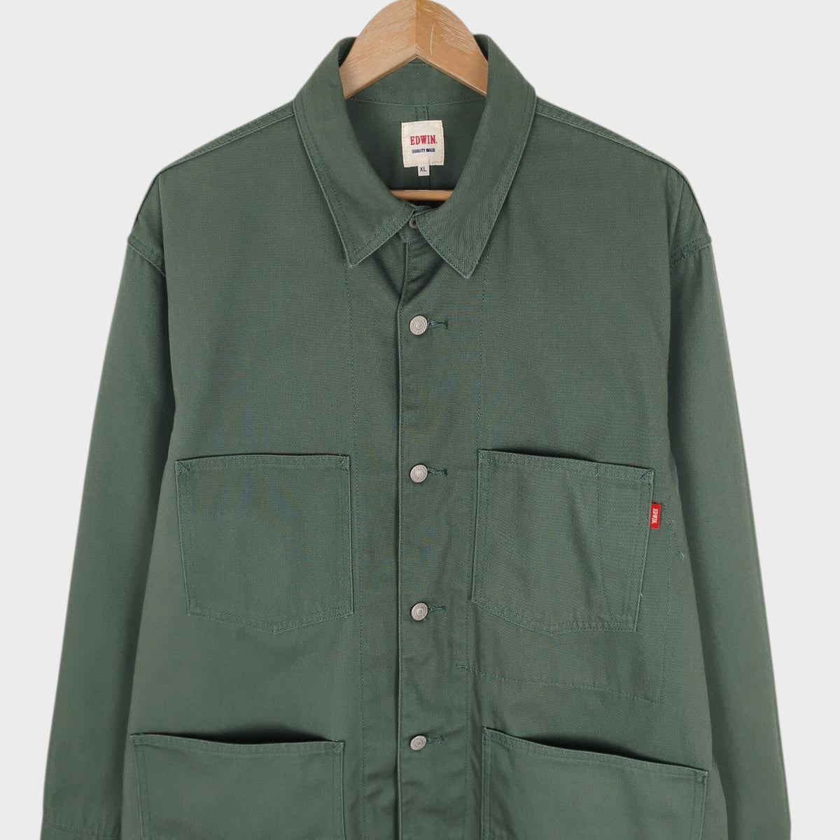 EDWIN Japan Men's Sage Green Cotton Twill Chore Jacket