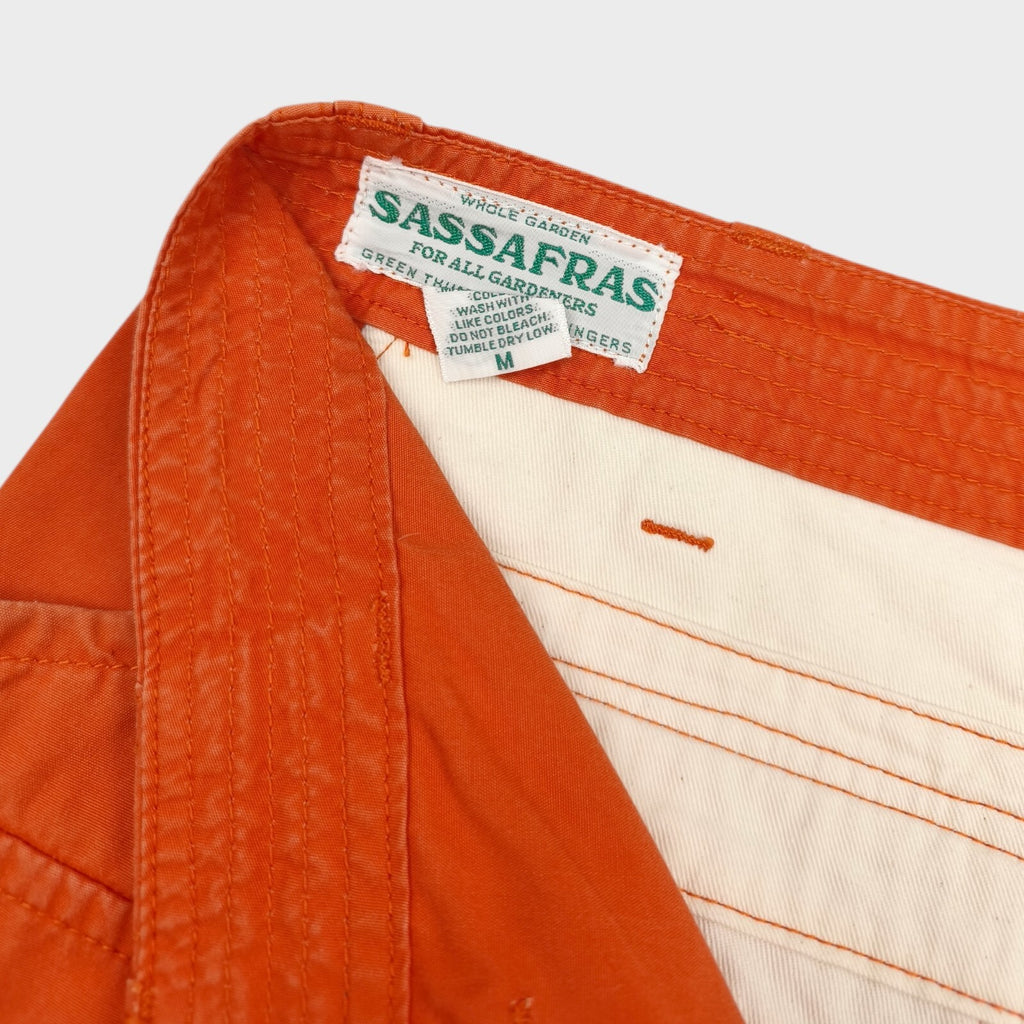 SASSAFRAS Men's Made in Japan Orange Botanical Scout Cargo Shorts