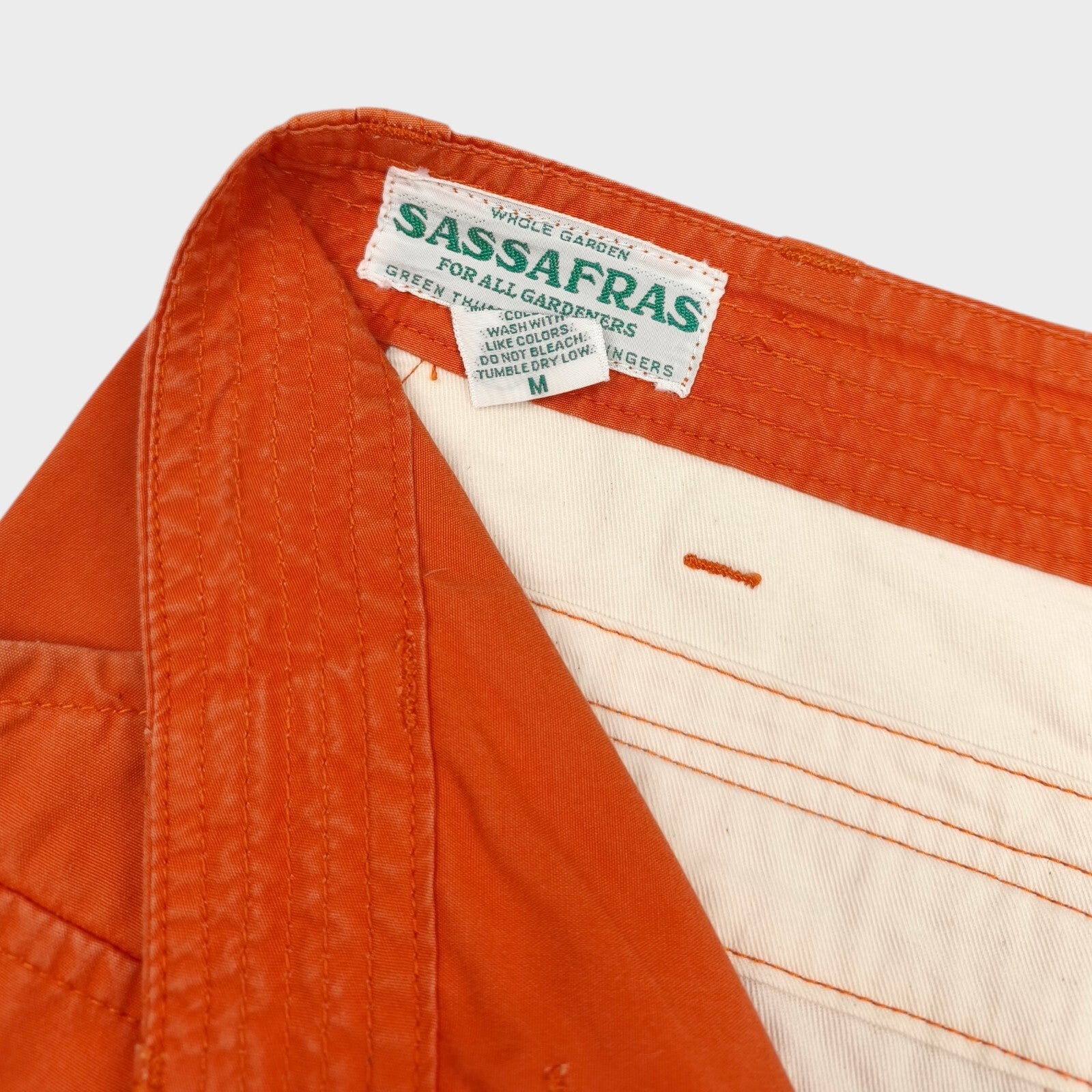 SASSAFRAS Men's Made in Japan Orange Botanical Scout Cargo Shorts