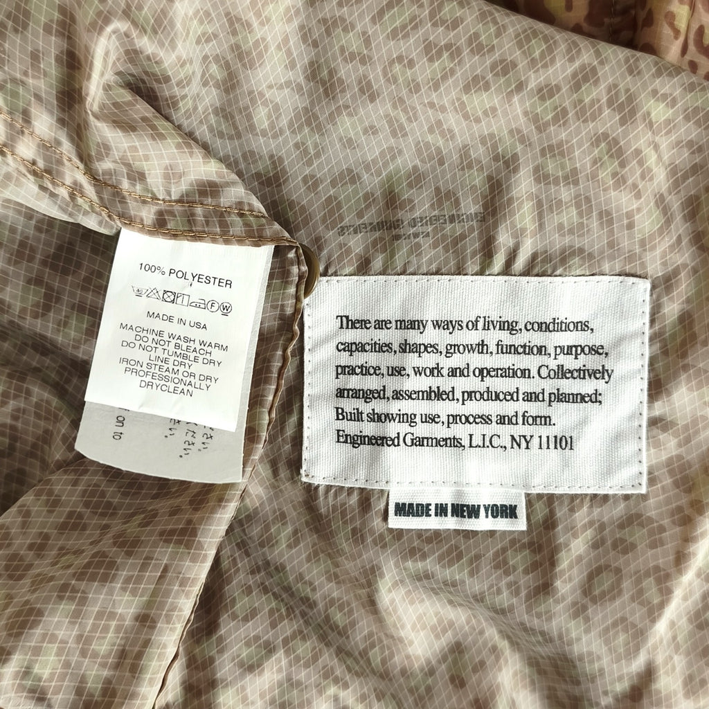 ENGINEERD GARMENTS Men's Made in USA Leopard Print Smock Parka Jacket