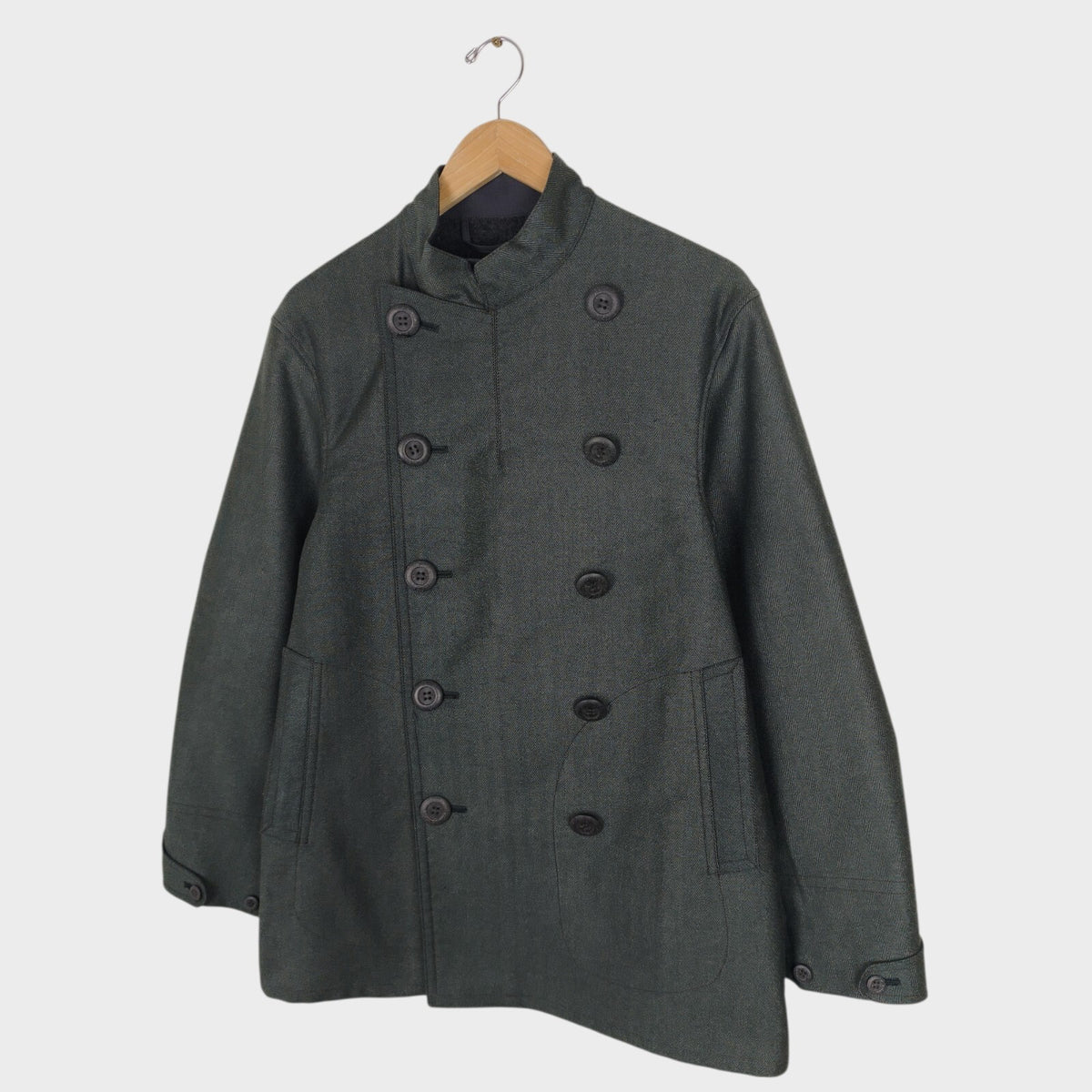 JOHN GLUCKOW Men's Pale Green Made in Japan "Headhunters Rising" The Stevedore Moleskin Jacket