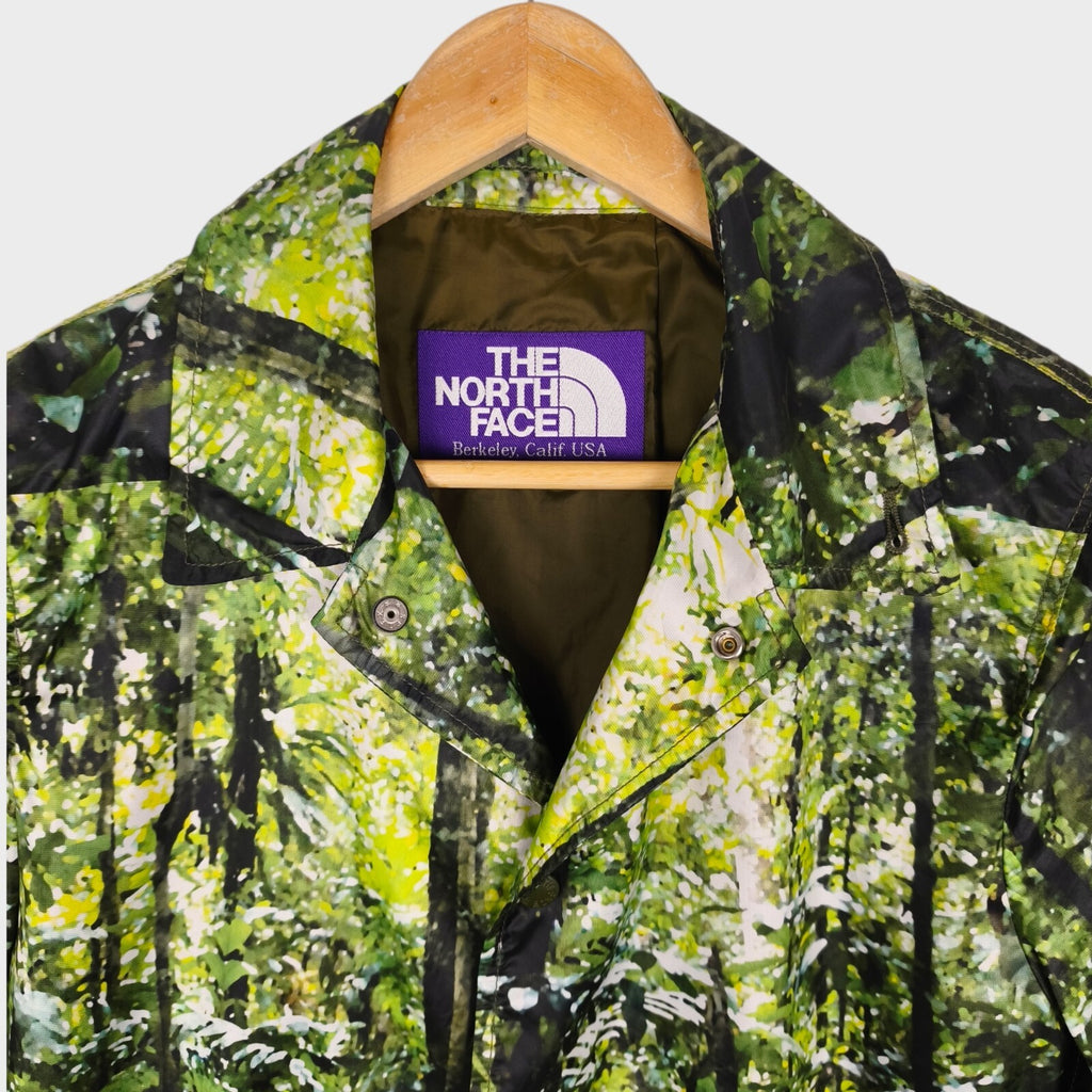 THE NORTH FACE PURPLE LABEL Men's Forest Print Lightweight Waterproof Rain Coat