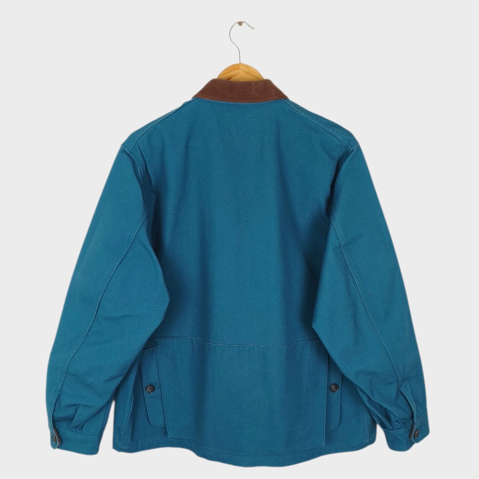 BUKHT Japan Men's Blue Heavyweight Cotton Canvas Duck Hunting Jacket