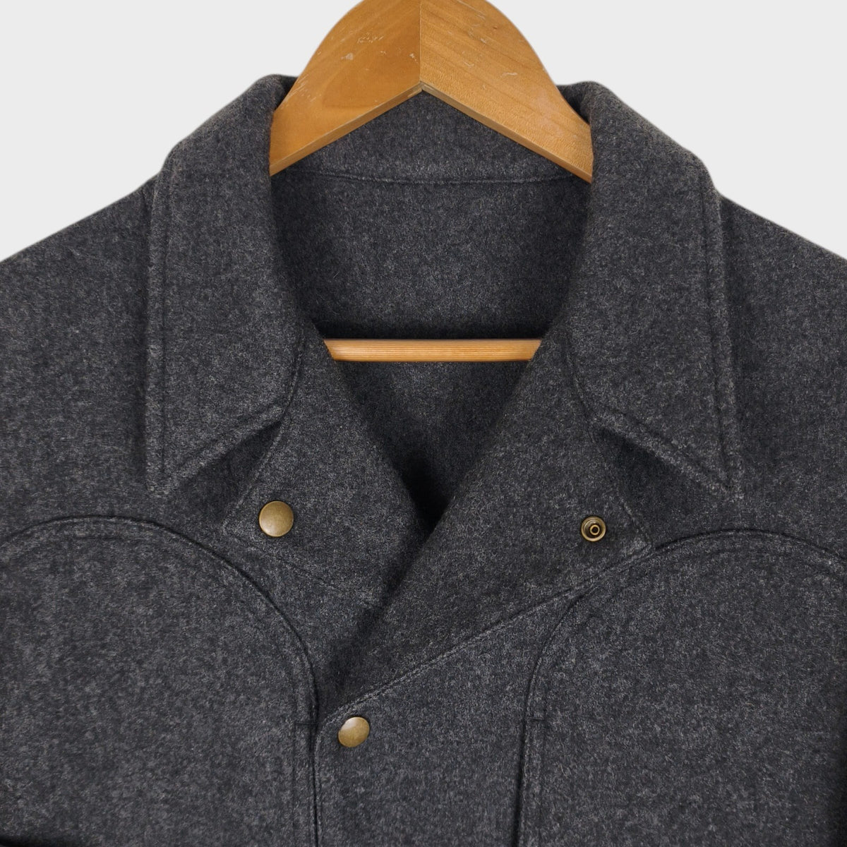 SENELIER Men's Made in Japan Grey Wool Toolbox Painter Jacket