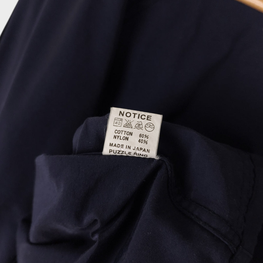 SASSAFRAS Men's Made in Japan Navy Blue 60/40 Cotton Nylon Bud Breaker Jacket