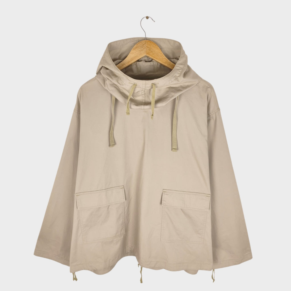 ENGINEERED GARMENTS Men's Made in USA Beige 100% Cotton Parka Cagoule Smock