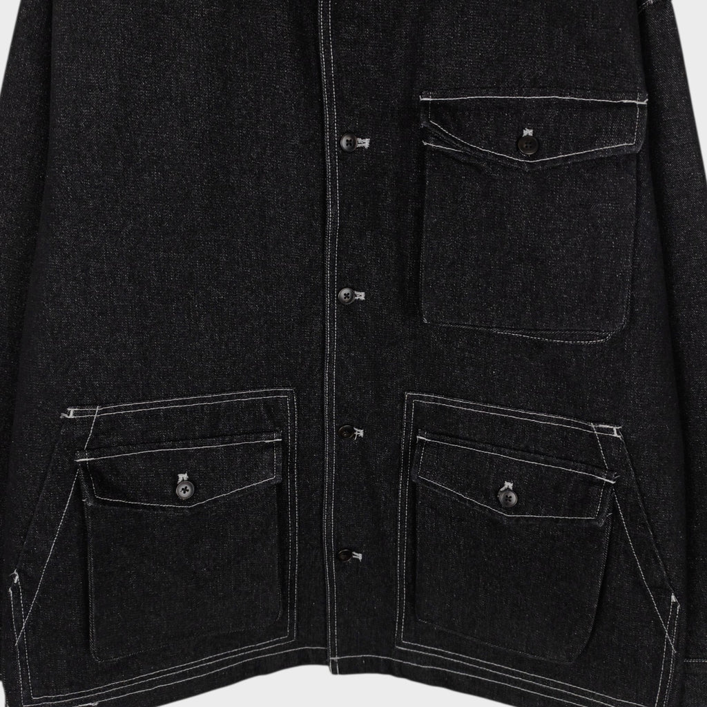 URBAN RESEARCH Men's Black Denim Chore Jacket