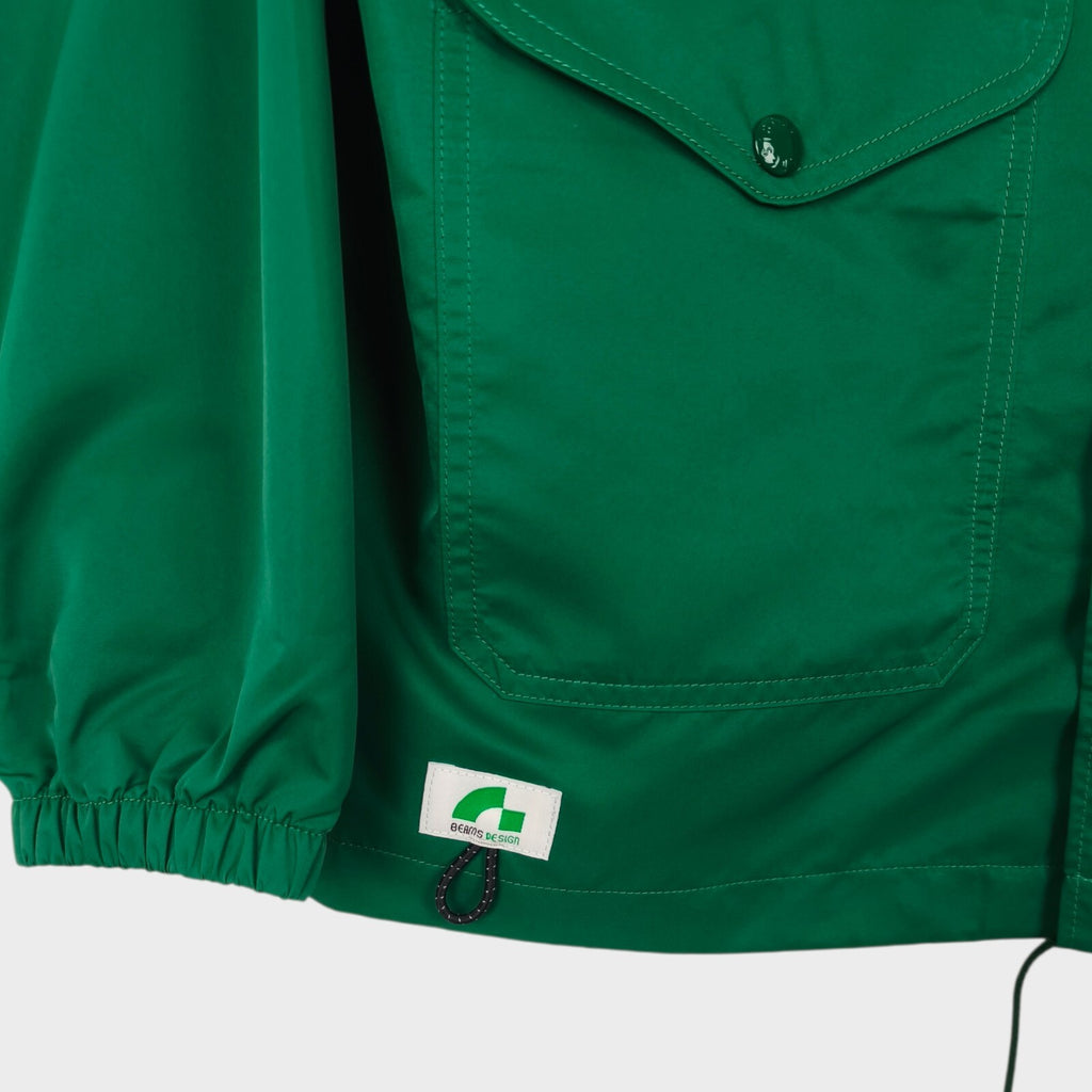 BEAMS Men's Green Lightweight Water Repellent Utility Jacket