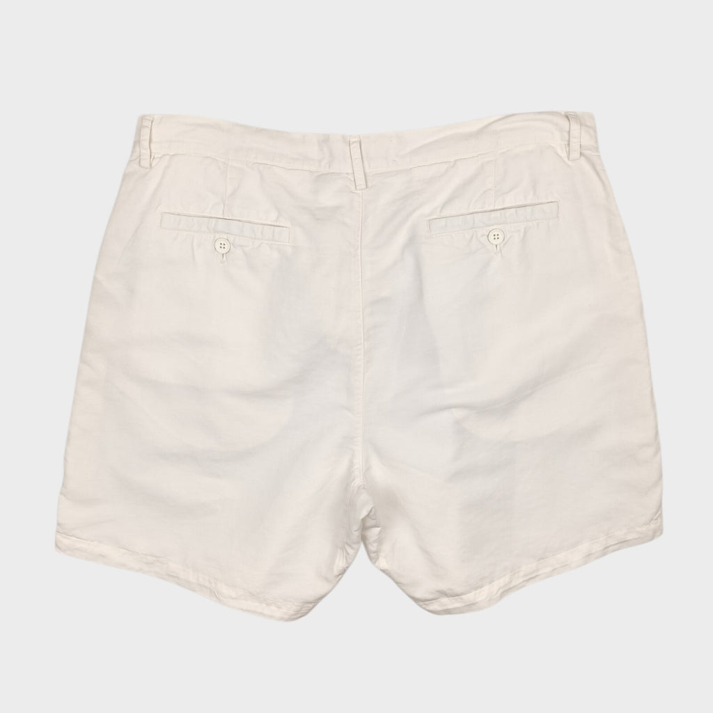 ORLEBAR BROWN Men's Ecru 100% Linen/Cotton Searose Pleated Shorts