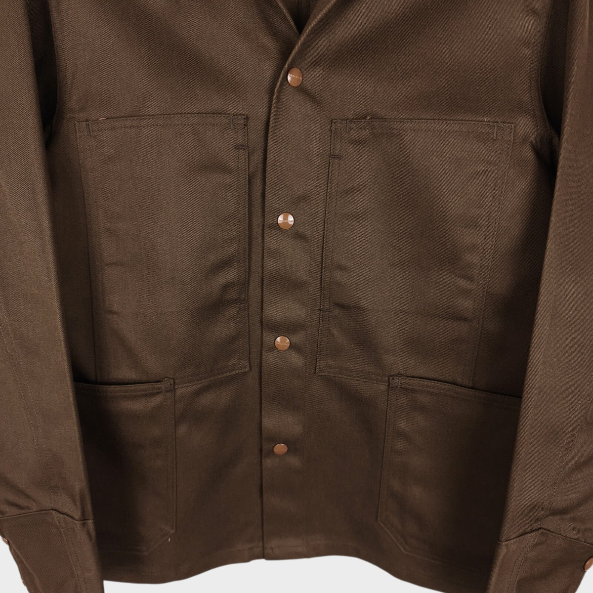 SASSAFRAS Men's Made in Japan Brown Transplant Chore Jacket