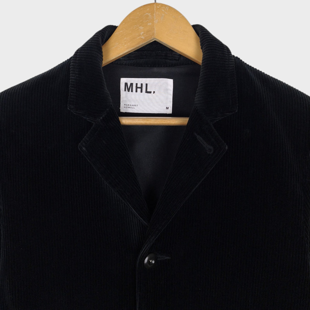 MHL MARGARET HOWELL Men's Black Heavyweight Corduroy Blazer Jacket