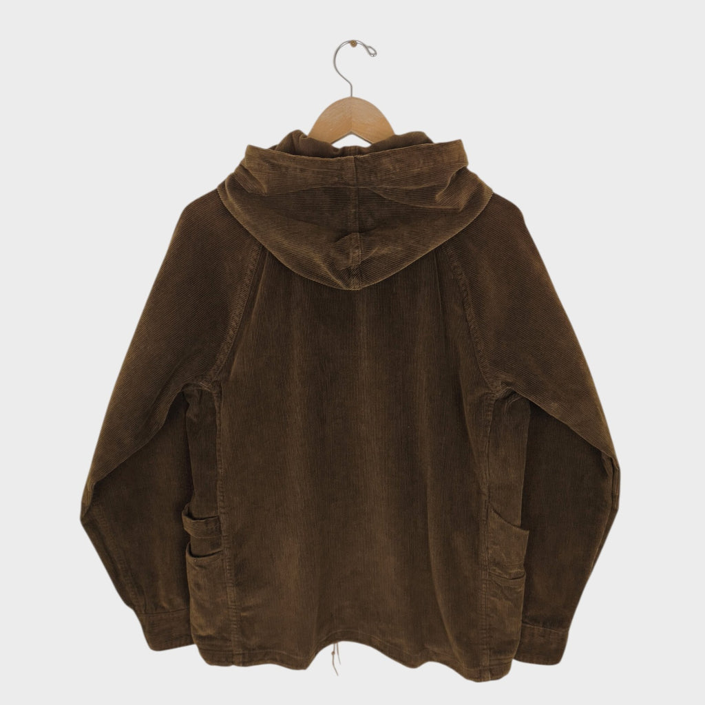 SASSAFRAS Men's Made in Japan Brown Corduroy Bud Breaker Jacket
