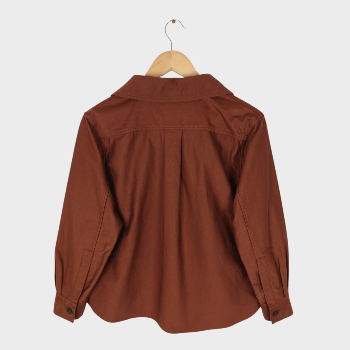 MHL MARGARET HOWELL Women's Maroon Cotton Overshirt Jacket