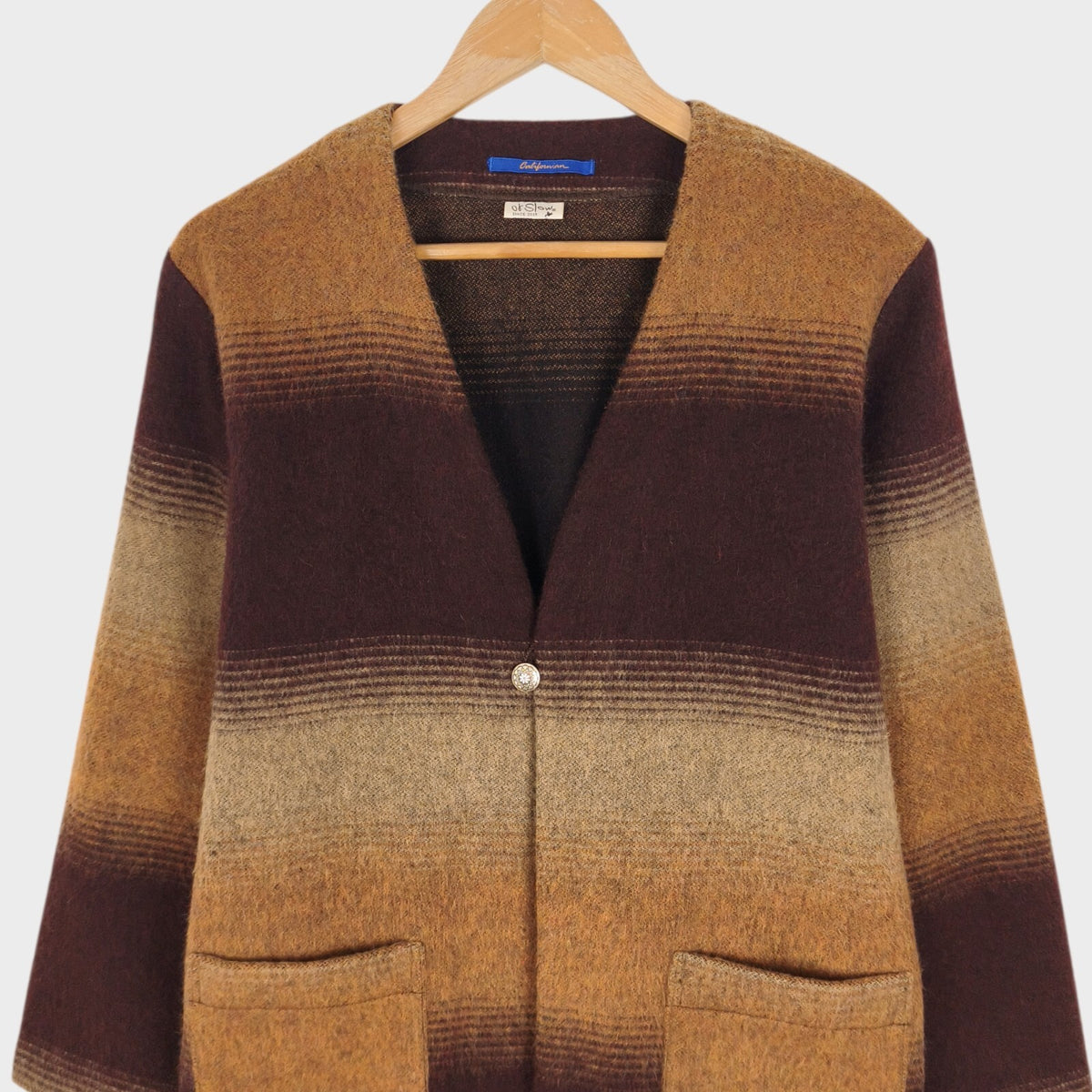 ORSLOW Men's Made in Japan Wool Blend Ombre Cardigan