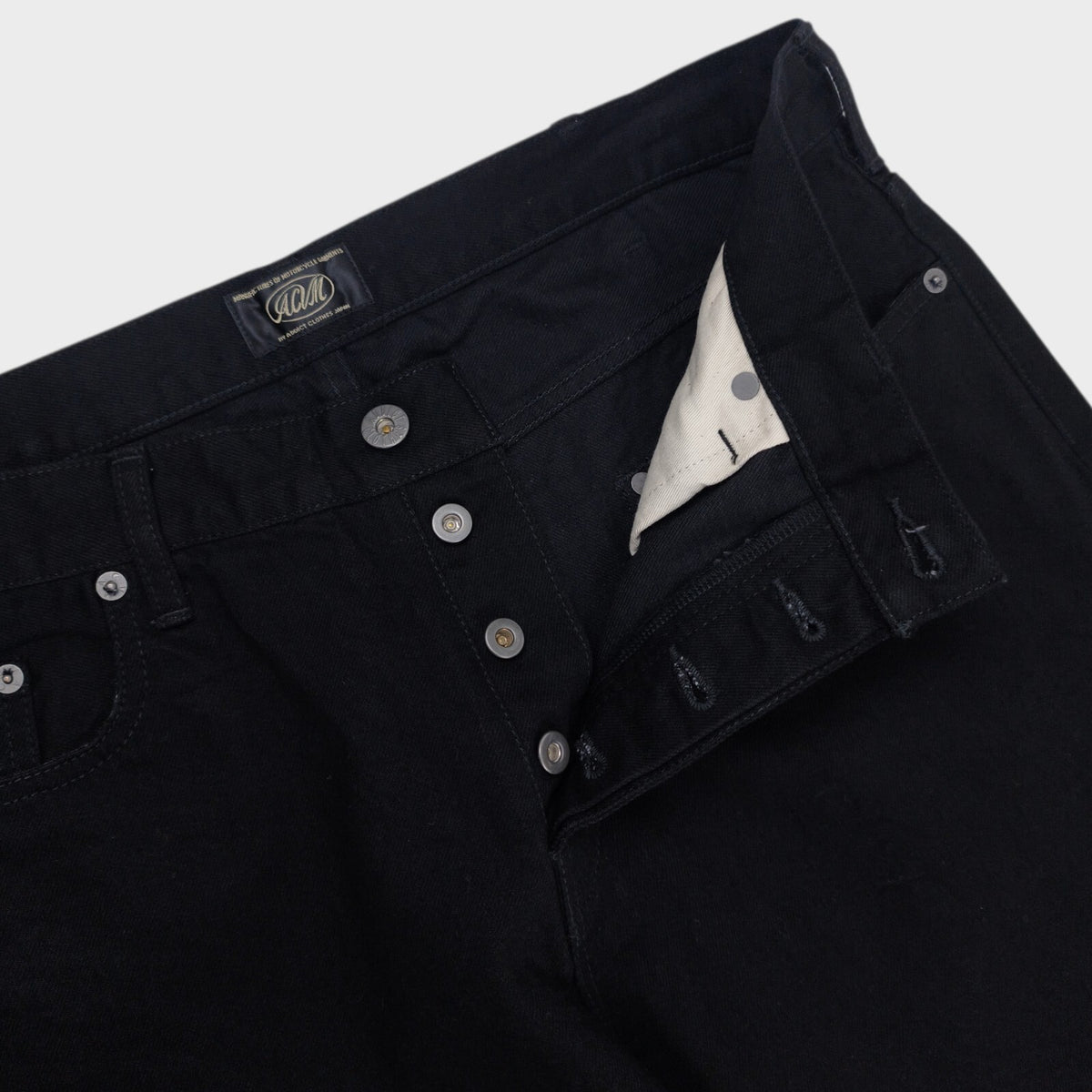 ADDICT CLOTHES Men's Made in Japan Black Selvedge Denim Jeans