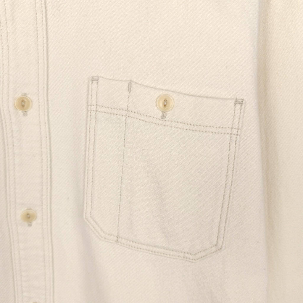 UES Men's Made in Japan Cream Cotton Utility Work Shirt