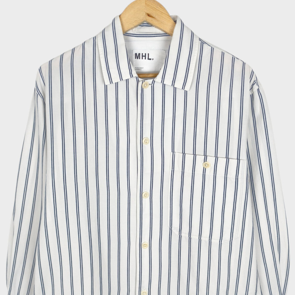 MHL MARGARET HOWELL Men's Striped Cotton Linen Shirt
